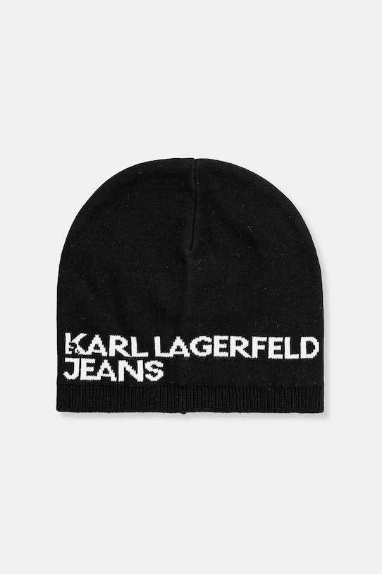 

Хлопковая шапка Karl Lagerfeld Jeans, черный