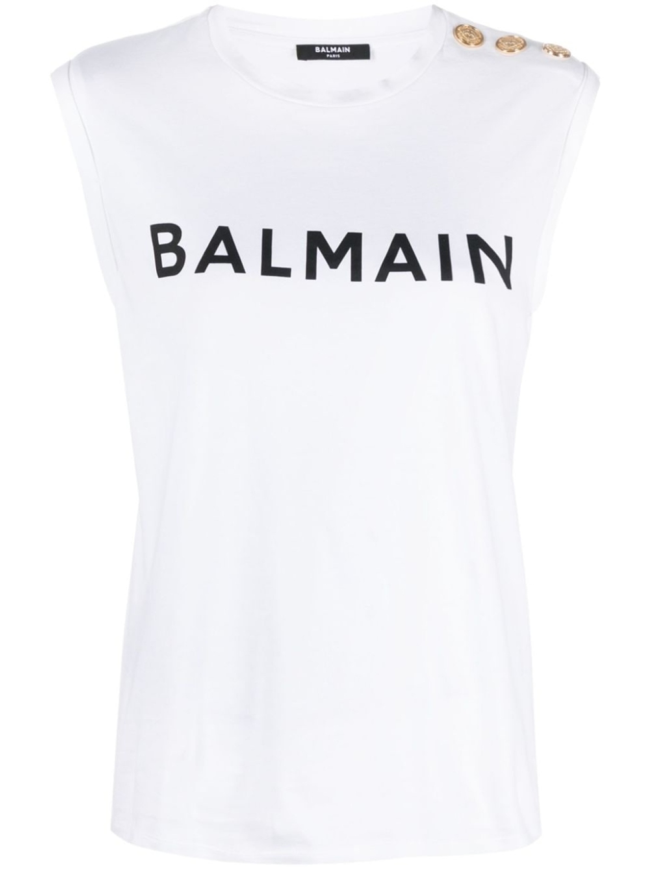 

Balmain топ с логотипом, белый