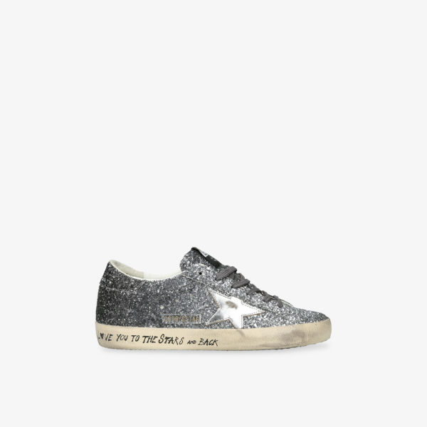 Кроссовки низкие Golden Goose с пайетками, серебряный