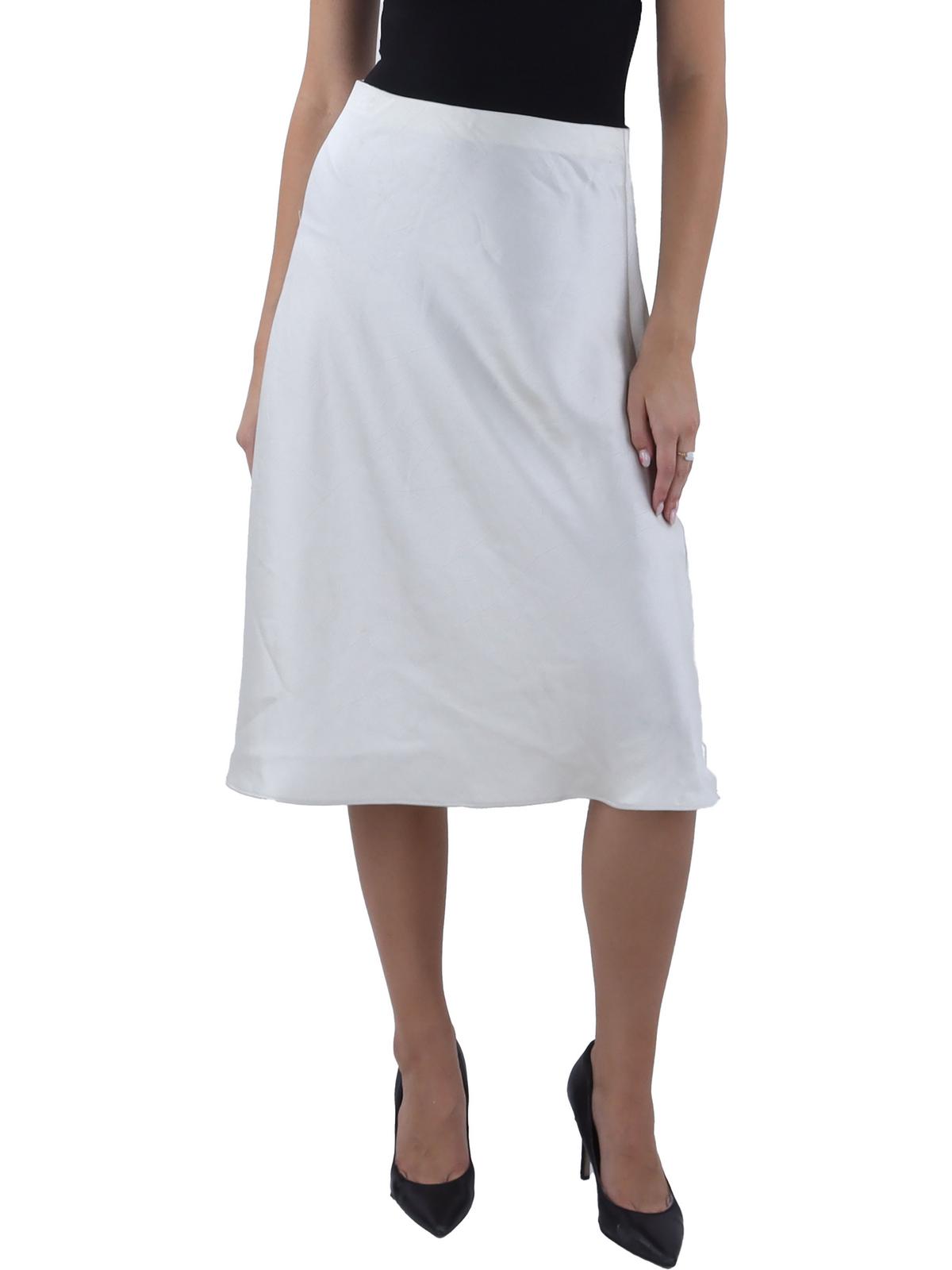 

Юбка миди из женская атласная с мерцающим эффектом BCBGMAXAZRIA, цвет gardenia