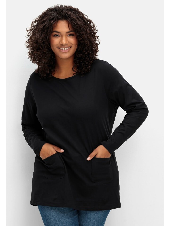 

Футболка sheego Longshirt, черный