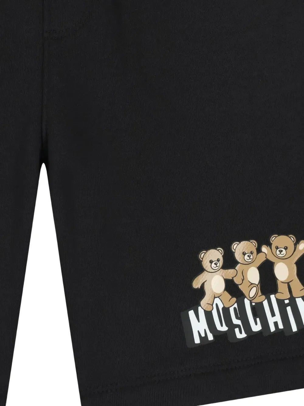 Спортивные шорты с кулиской и принтом Moschino Kids, черный — фото 3