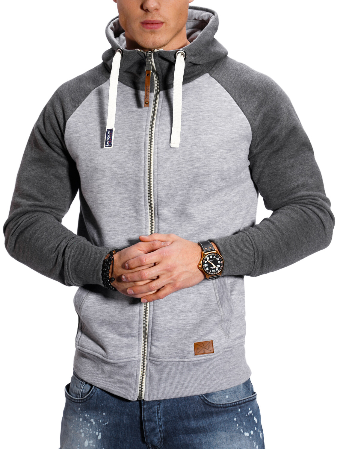 

Толстовка behype BHSILA Hoodie Weicher Kapuzenpullover Sweatshirt, светло-серый