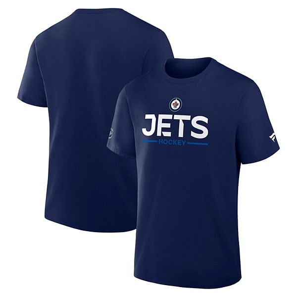 

Мужская футболка Winnipeg Jets Authentic Pro Primary в темно-синем цвете Fanatics
