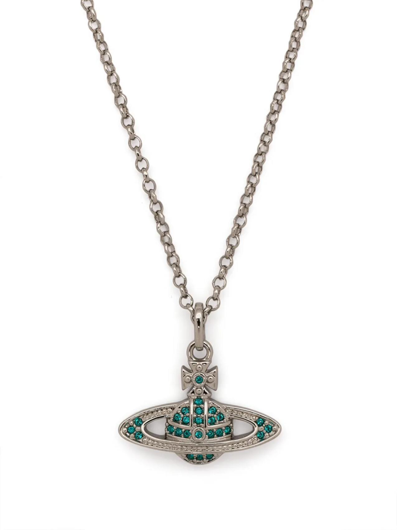 

Vivienne Westwood колье с подвеской Orb, серебряный