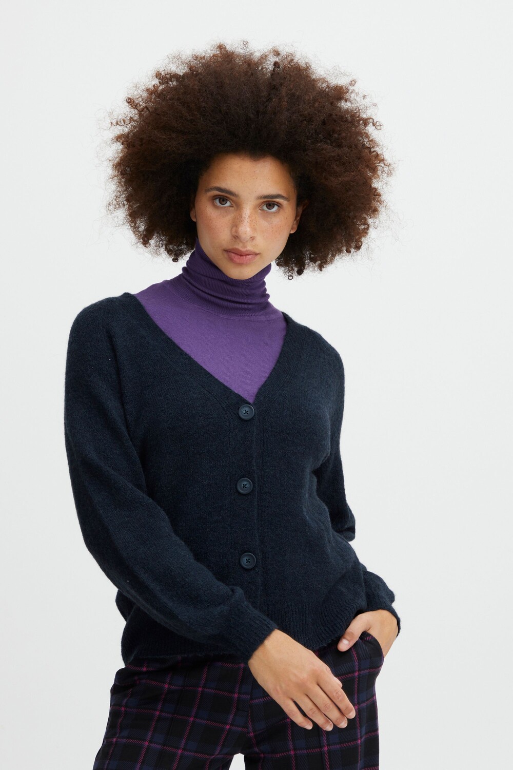 

Кардиган ICHI Strickjacke IHKAMARA CA3 20116948, серый