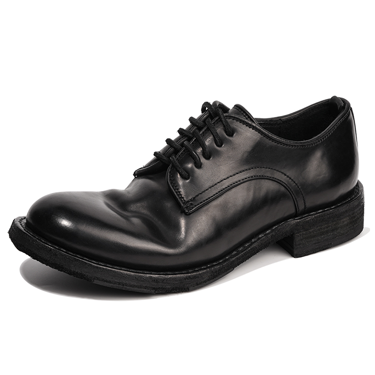 

Dreambo Italian Version Shell Cordovan Derby Shoes ручной работы Goodyear мужские повседневные туфли деловые кожаные Dreambox, черный matte