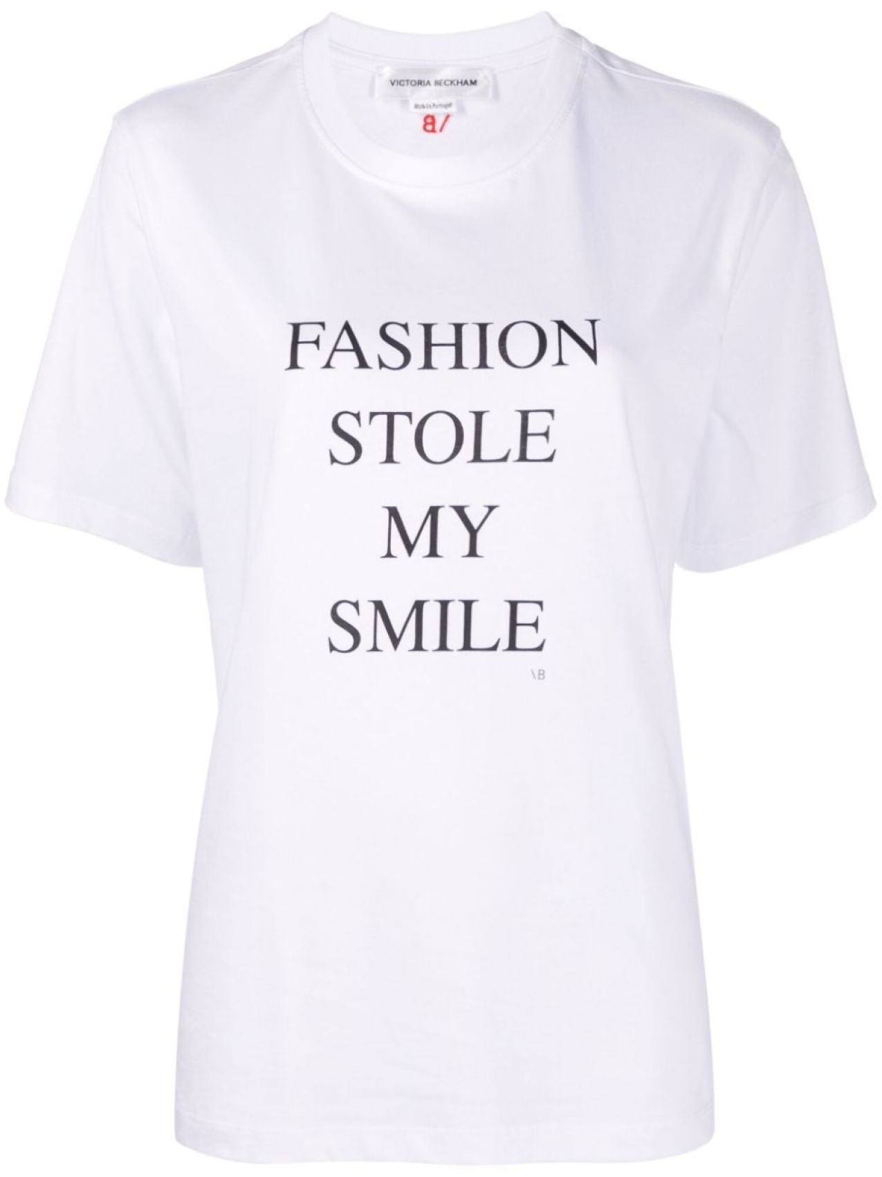 

Victoria Beckham футболка с принтом Fashion Stole My Smile, белый