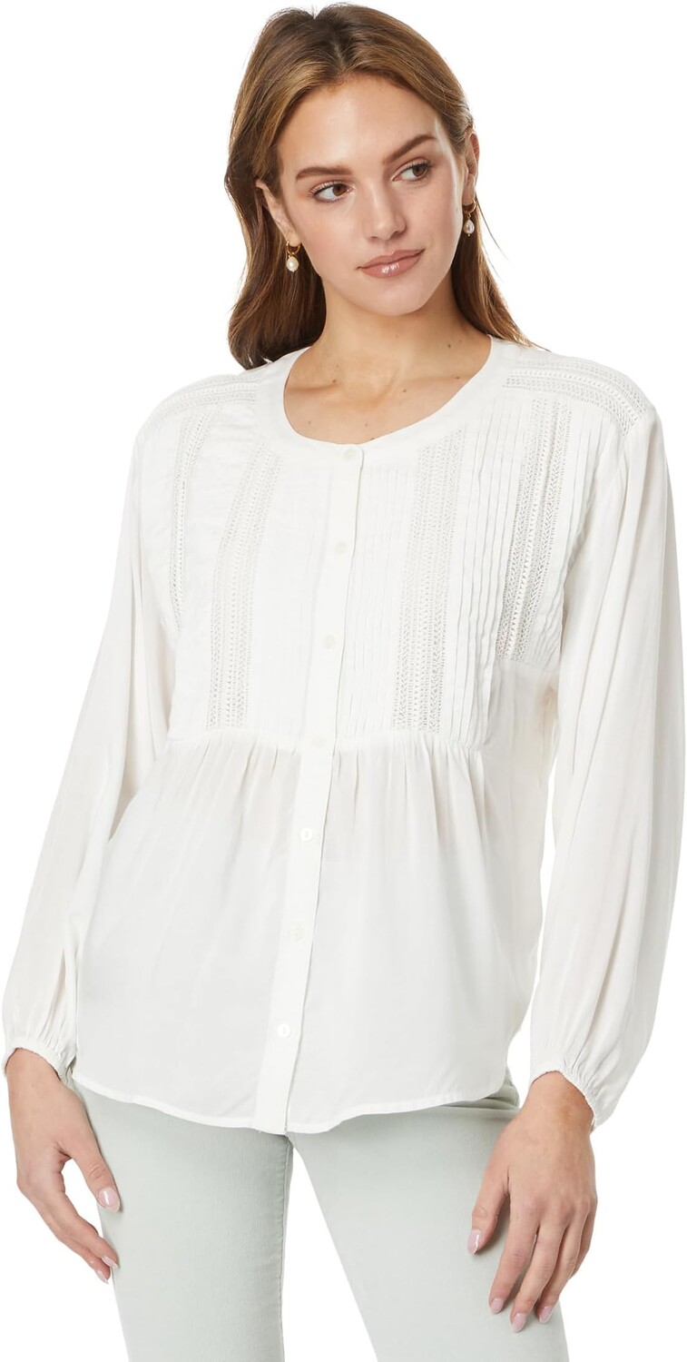 

Текстурированная блузка с защипами Lucky Brand, цвет Whisper White