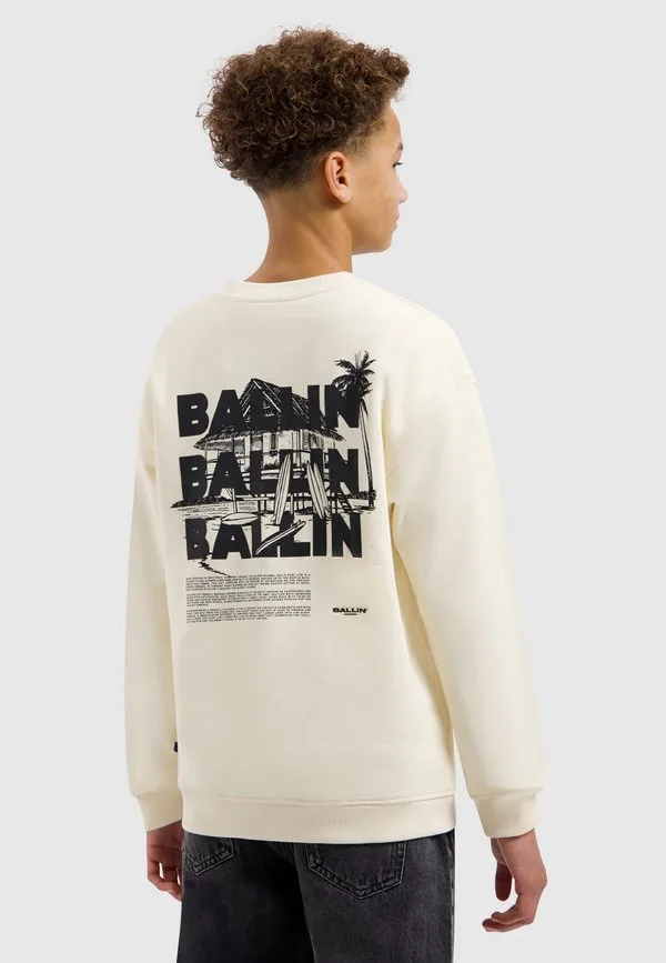 Свободная толстовка с круглым вырезом и длинными рукавами Ballin, Ecru — фото 2