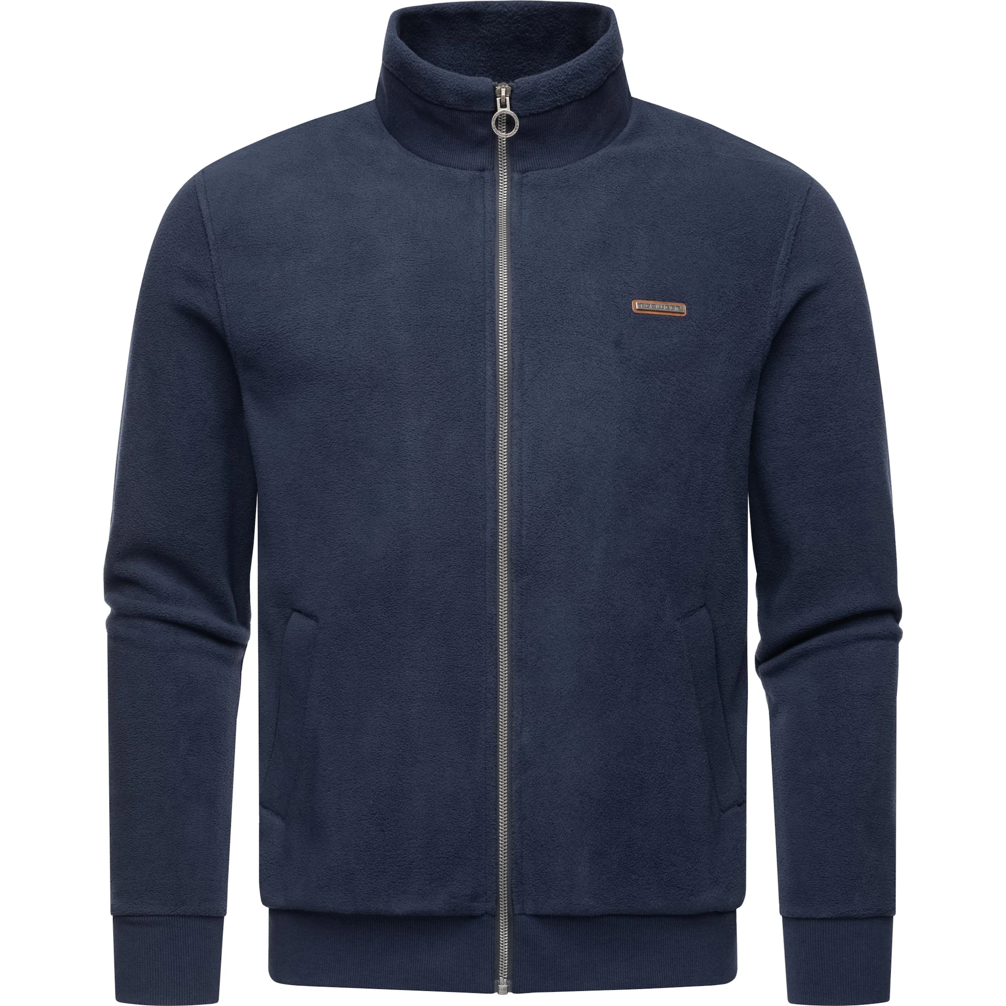 

Толстовка в стиле рэгвир "Trayne Fleece", мужская базовая флисовая куртка с высоким воротником Ragwear, цвет морской волны