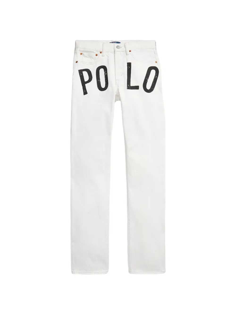 Прямые брюки с принтом Polo Ralph Lauren, белый