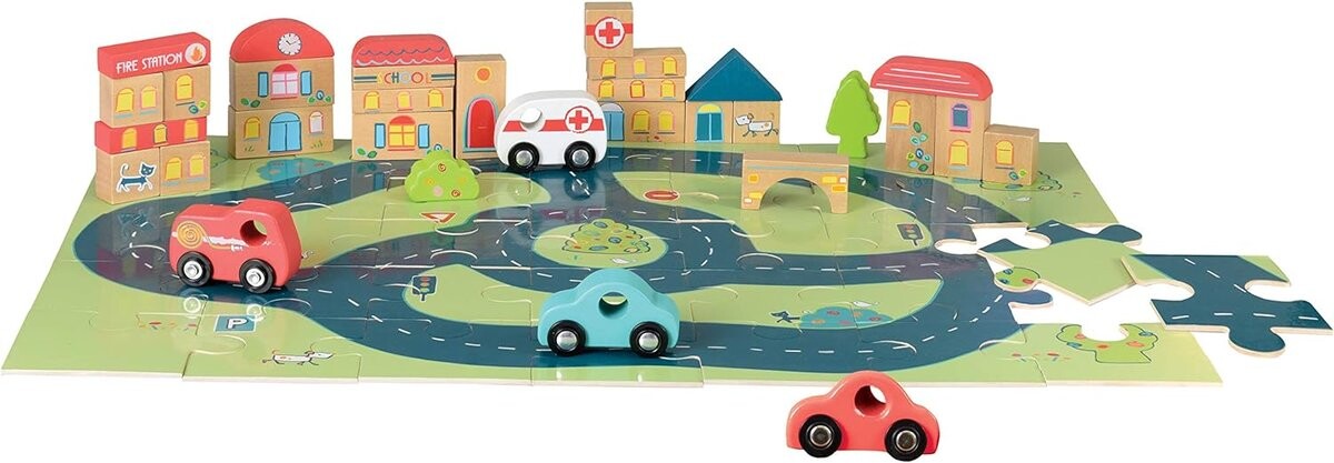 

Игрушечные машинки, деревянные пазлы, город и машинки Egmont Toys