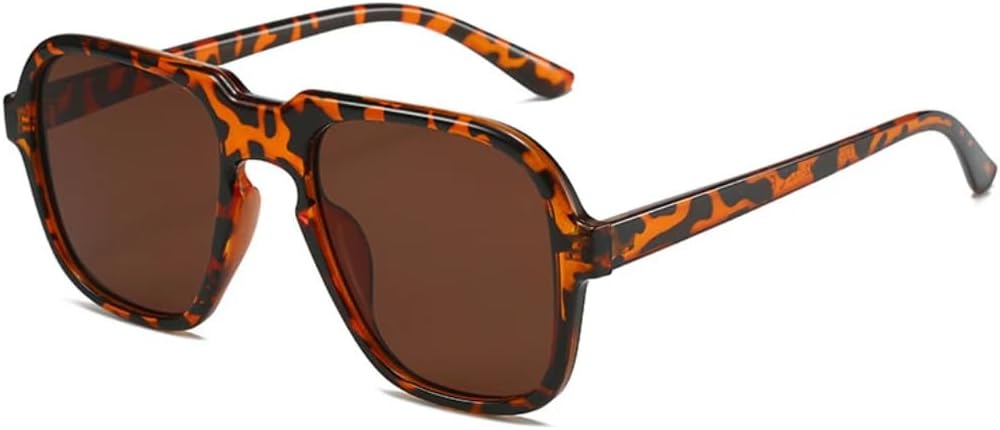 

Женские солнцезащитные очки в стиле ретро с прозрачными градиентными линзами цвета океана, защита от УФ-излучения UV400. Мужские модные очки с леопардовым принтом, цвет шампанского UUPTTPL, Leopard Tea