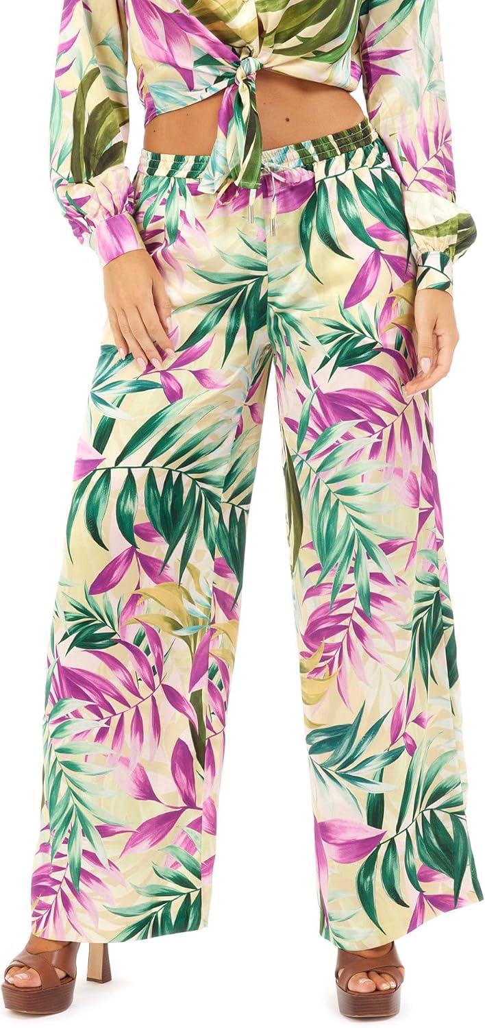 

Женские широкие брюки GUESS Eco INES, Tropical Escape Print