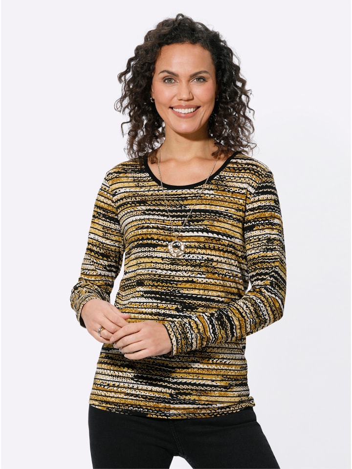 

Рубашка с длинными рукавами в охристо-черном цвете с принтом WITT WEIDEN