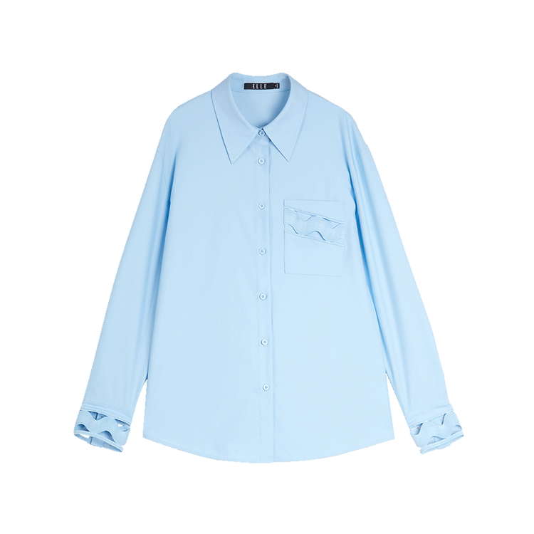 

Женская рубашка с лацканом Lapel Moderate ELLE, синий