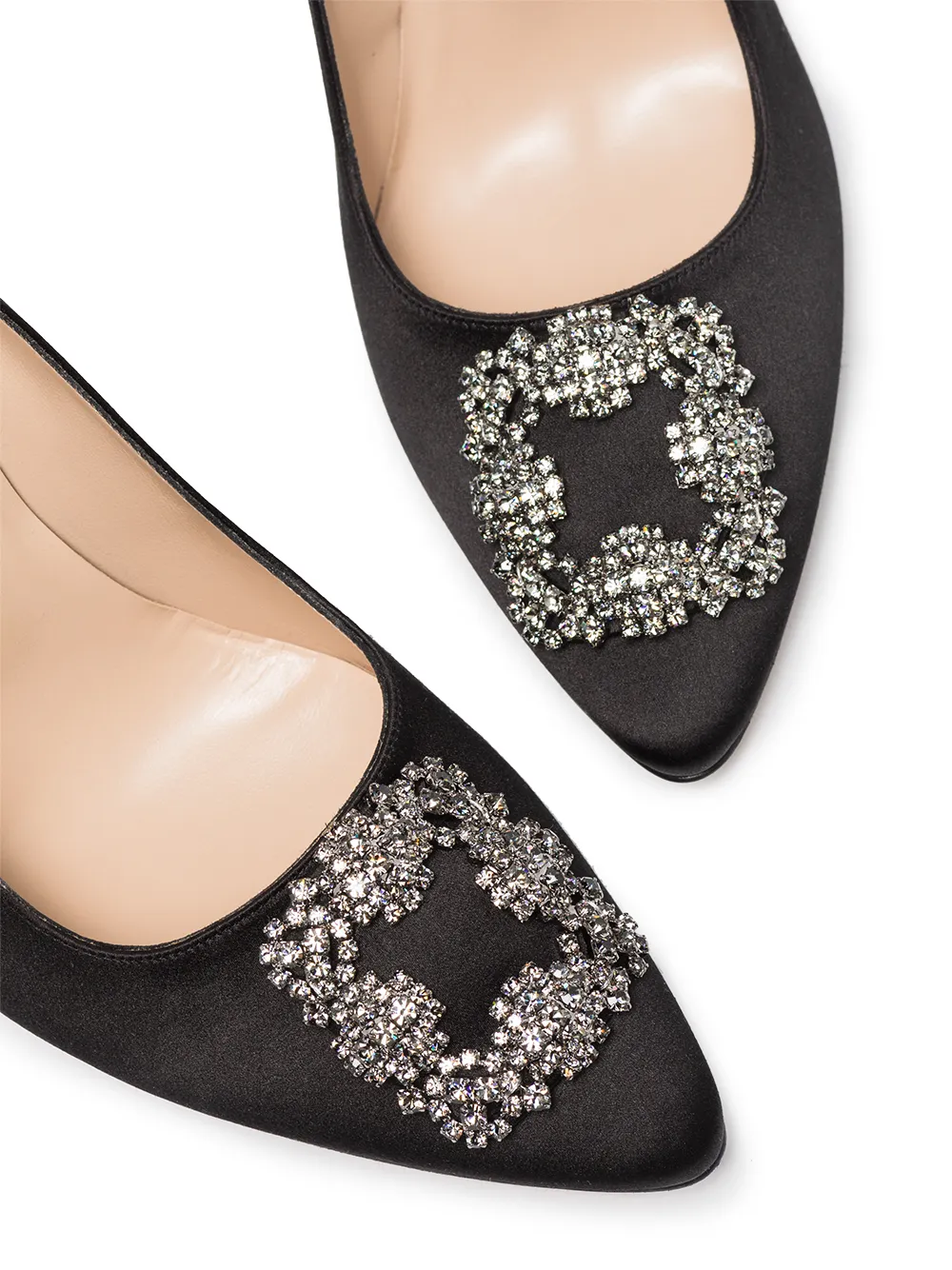 Атласные туфли-лодочки Hangisi 105 Manolo Blahnik, черный — фото 2
