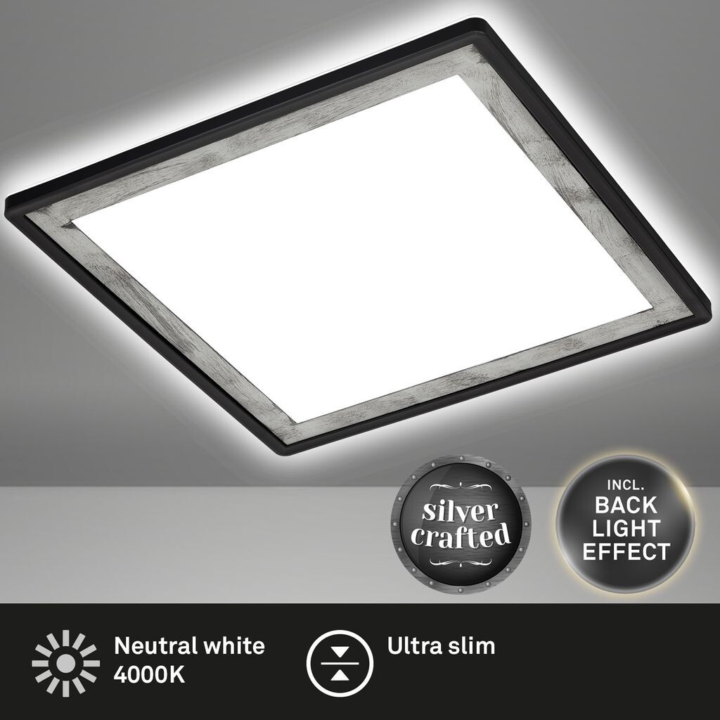 

Briloner Leuchten SLIM DECO LED Светодиодная панель 1x светодиодный пульт ДУ 18 Вт 2400 лм пластик черно-серебристый, черный