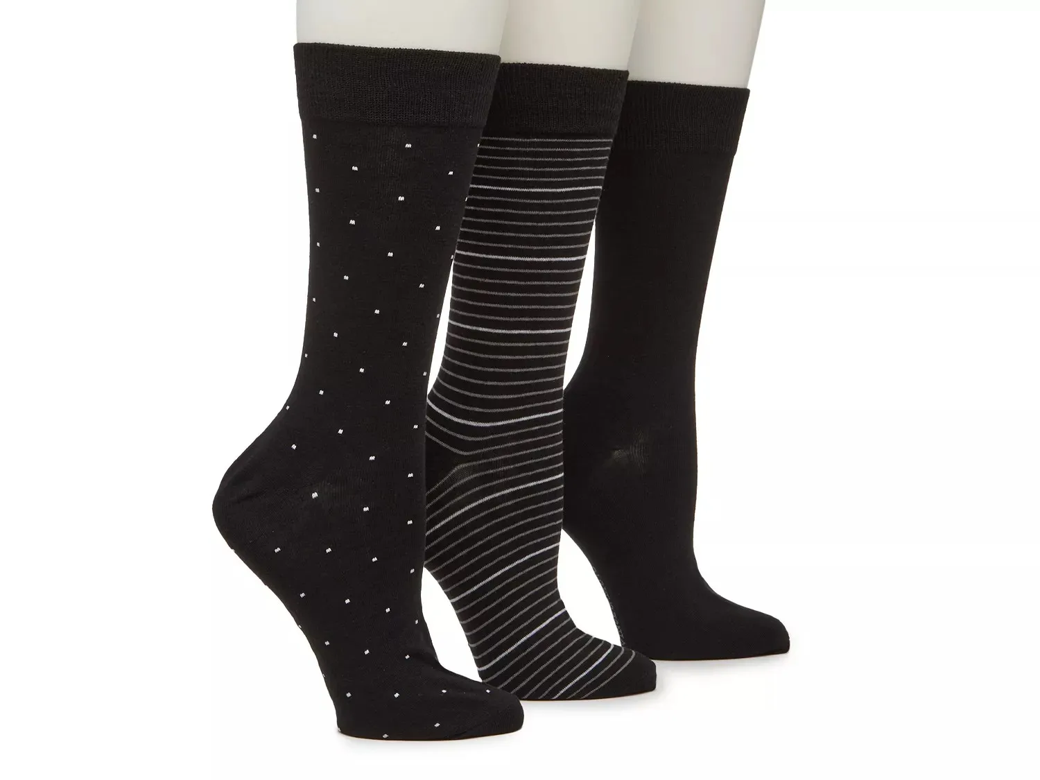

Мужские носки Vince Camuto Dot & Stripe - 3 шт. в упаковке, черный однотонный/полосатый/горошек