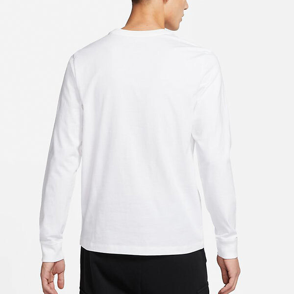 Футболка sportswear futura icon logo printed casual collar long sleeved male white Nike, белый — фото 4