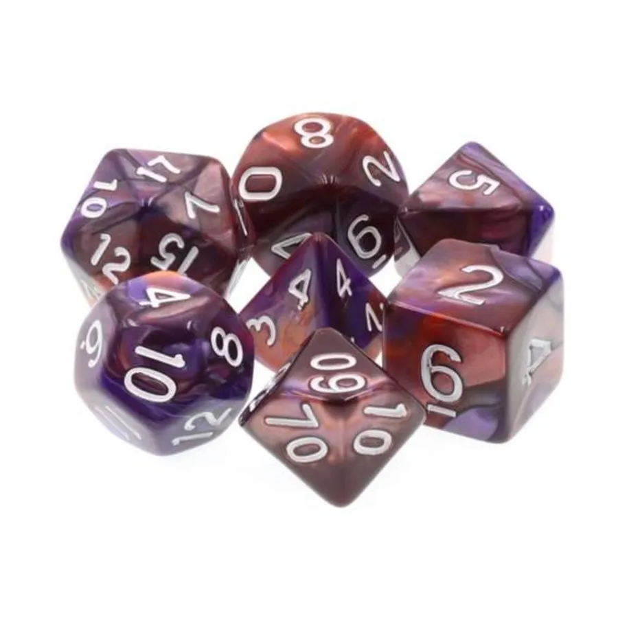 

Набор Poly — Королевская мантия белого цвета (7), Dice Sets - Resin/Acrylic - Rainbow & Multi-Colored (Foam Brain Games)