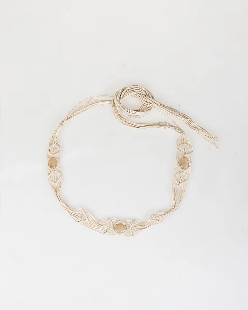 

Регулируемый ремень с эффектом необработанной оплетки System Action, цвет Crudo