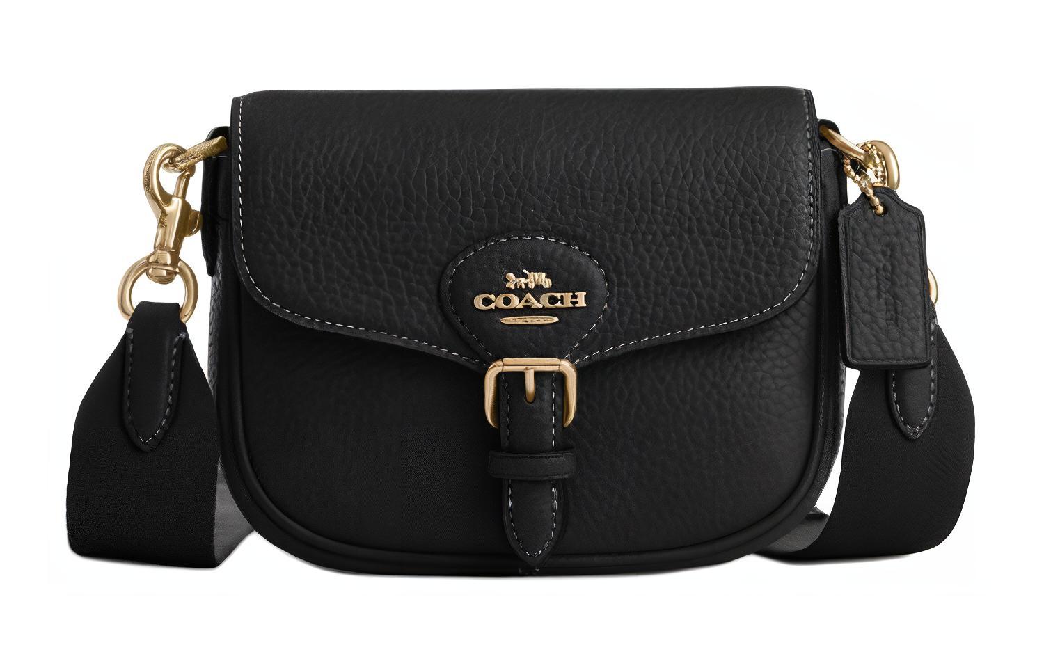 

Сумка через плечо из кожи коровы маленького размера женская черная COACH