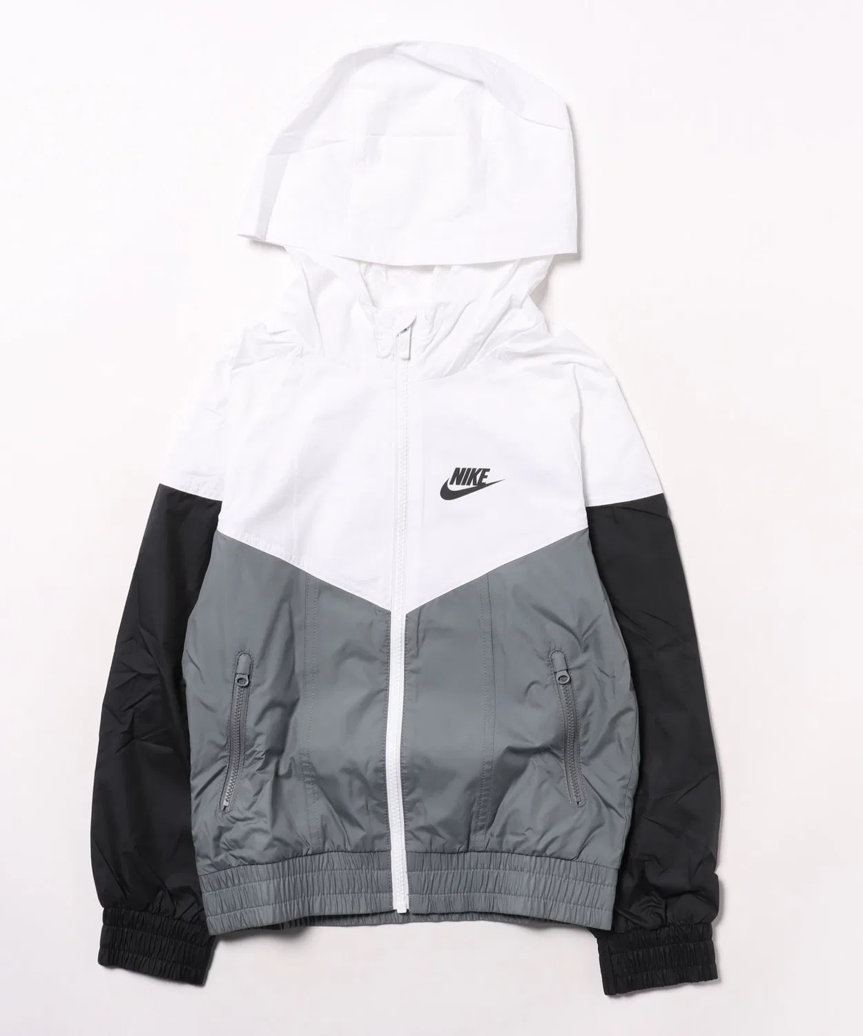 Детская куртка Nike NSW WR Hoodie Jacket, белый с серым
