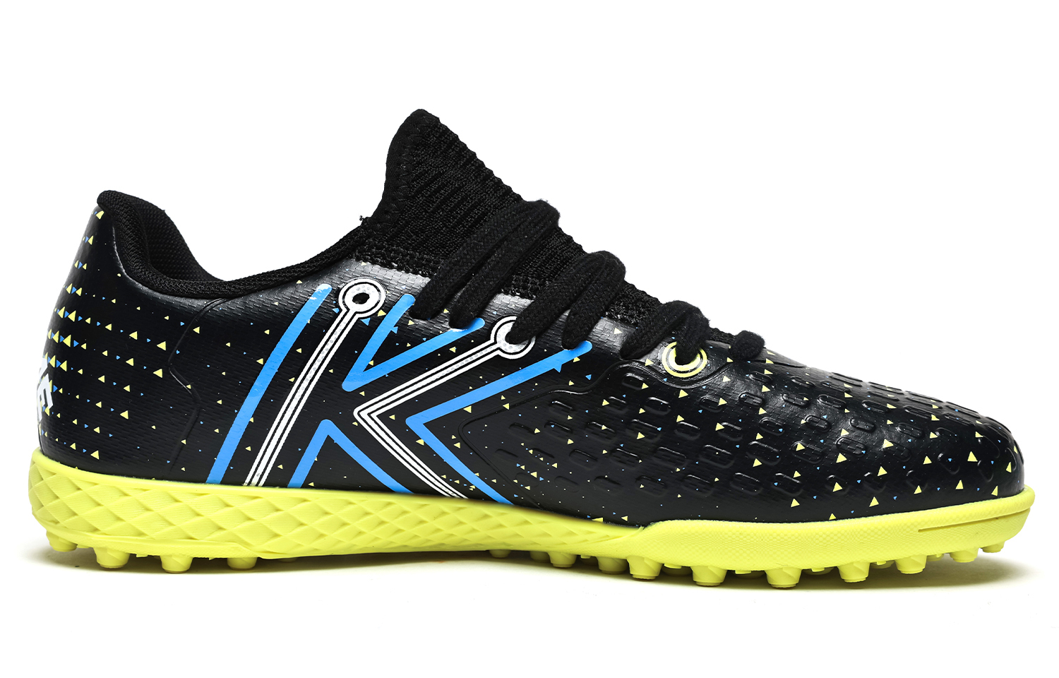 KELME Ji Di 5.0 устойчивые к истиранию дышащие нескользящие низкие детские футбольные бутсы black kids — фото 2