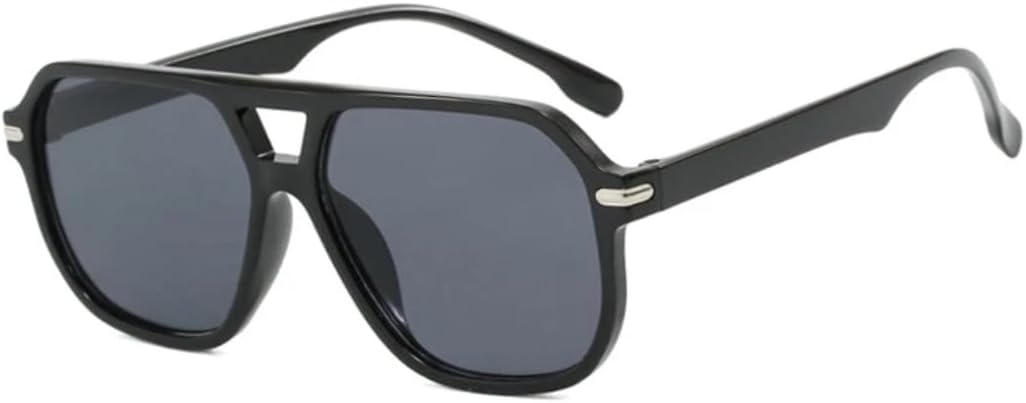 

Солнцезащитные очки с защитой UV400 | Большая оправа, цветные линзы | Для женщин и мужчин, для занятий спортом на открытом воздухе и вождения DSVIGF, Bright Black Gray