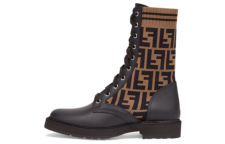 Женские ботинки Fendi Rockoko, коричневый