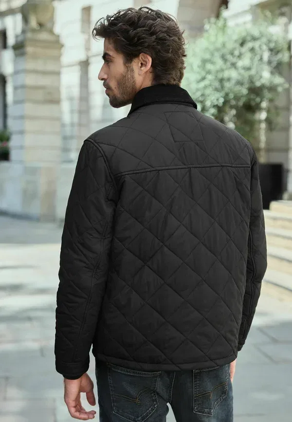Куртка Next Collared regular fit light, черный — фото 3