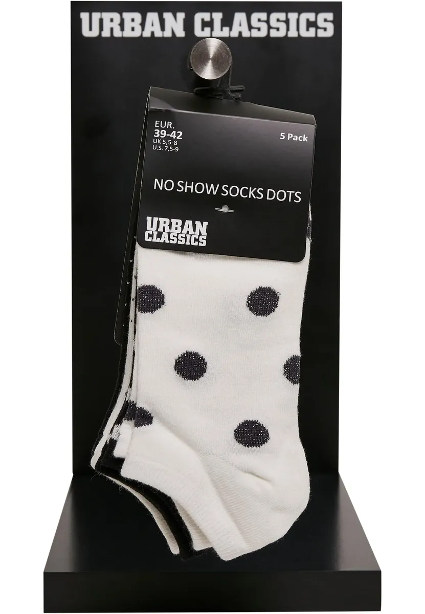 

Базовые носки URBAN CLASSICS " Urban Classics Unisex No Show Socks Dots 5-Pack" (1 пара), белый