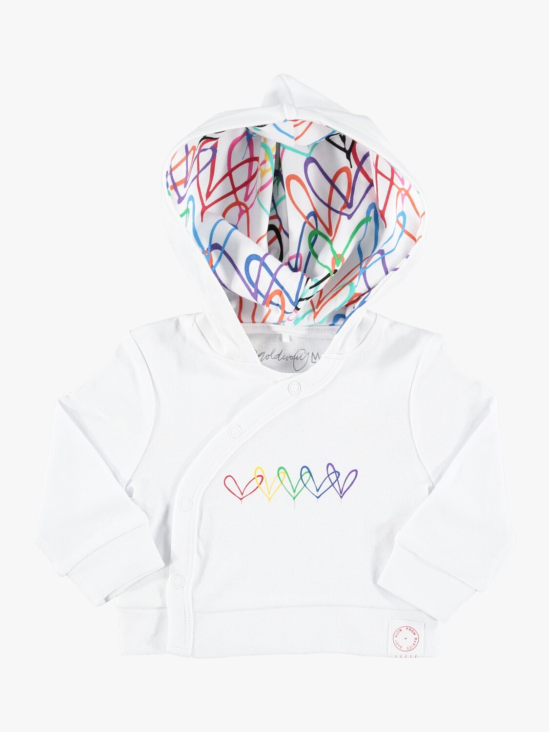 

Толстовка From Babies with Love Baby Organic #Lovewall, нейтральный цвет