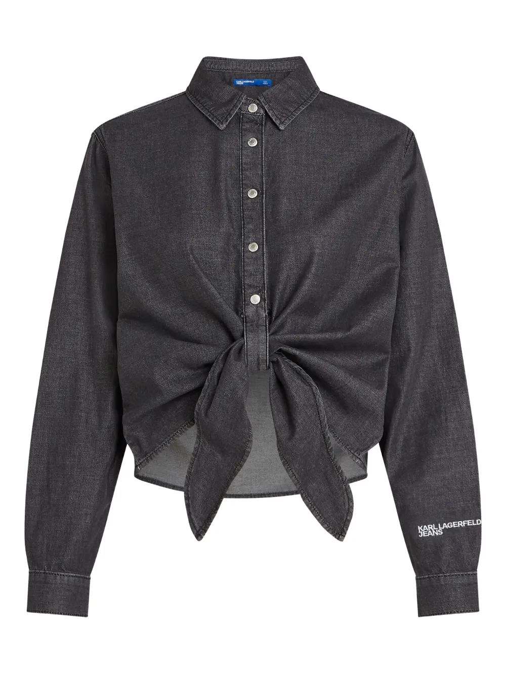 

Джинсовая рубашка с завязками Karl Lagerfeld Jeans, черный
