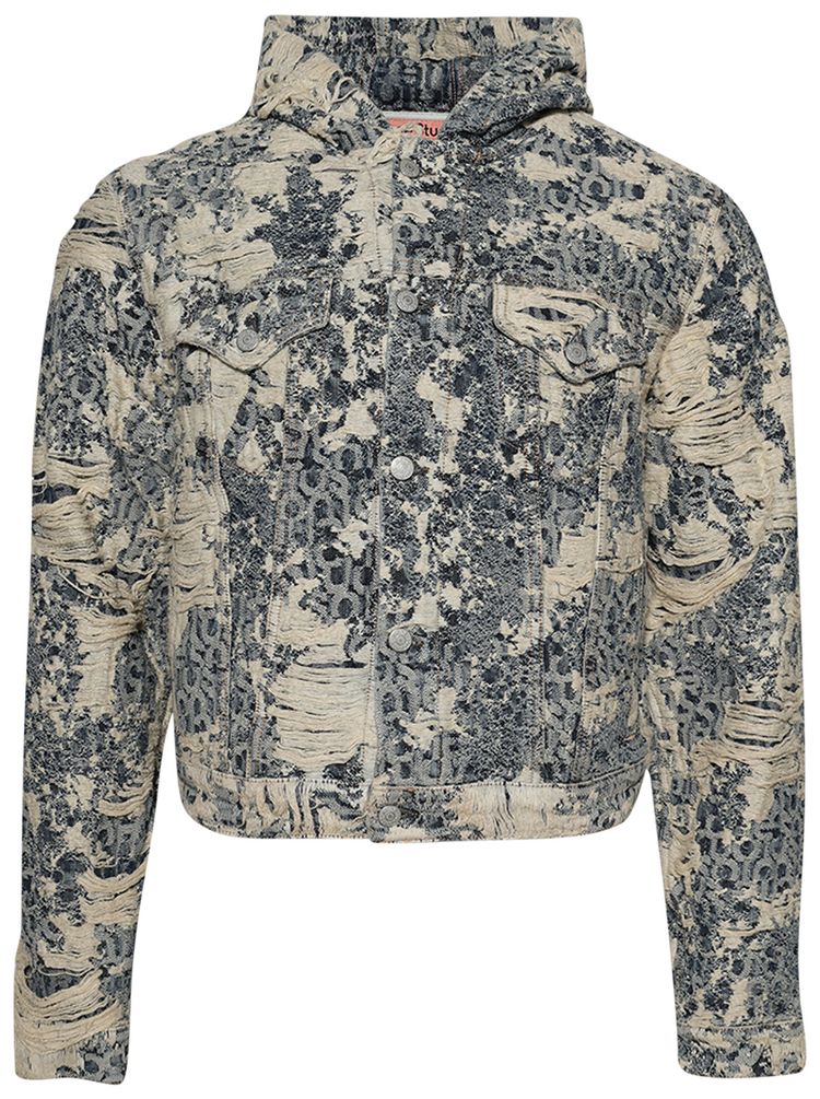 

Куртка Acne Studios Hooded Denim Jacket 'Mid Blue', синий