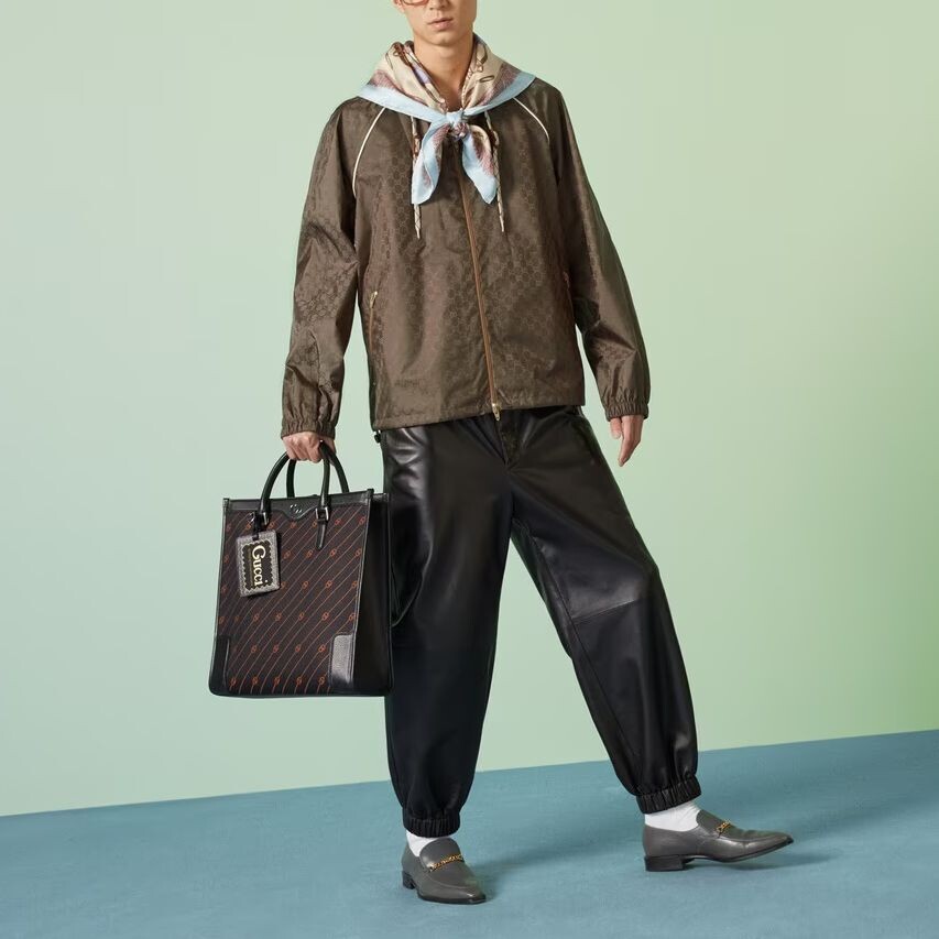 Куртка мужская Gucci, темно-коричневая, коричневый — фото 2