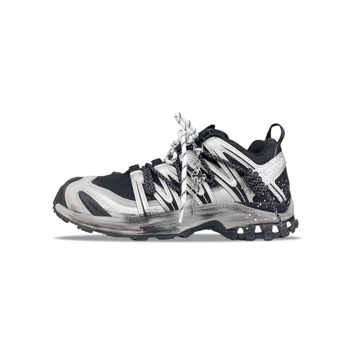 

SALOMON Кроссовки для походов XA PRO 3D Low top унисекс черно-серебристые, цвет Black Silver