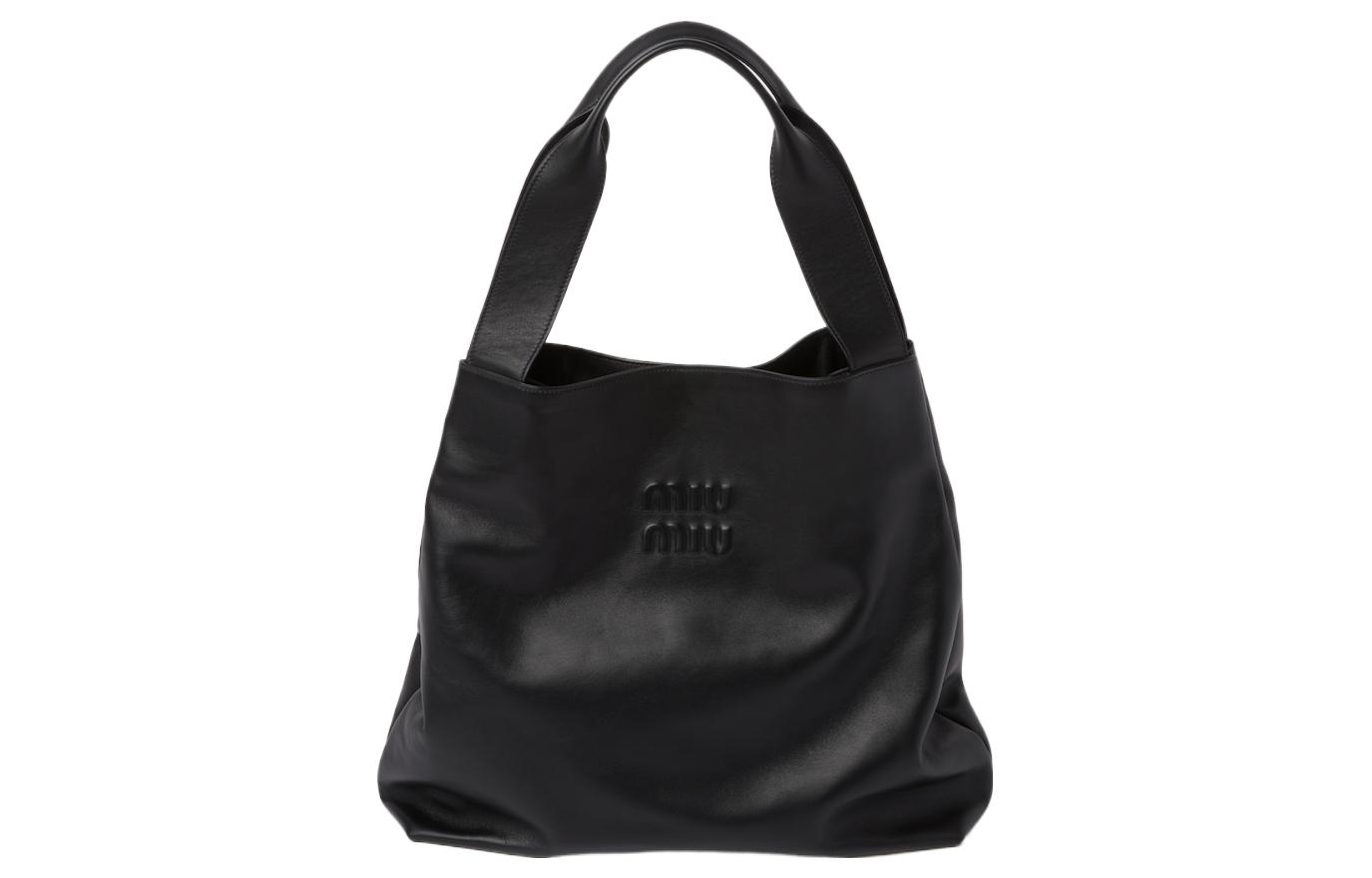

MIU MIU Кожаная сумка-тоут, шоппер, хобо, через плечо, женская черная