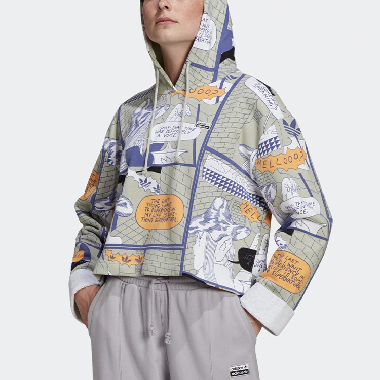 RYV Толстовка женская зеленая Adidas Originals — фото 2