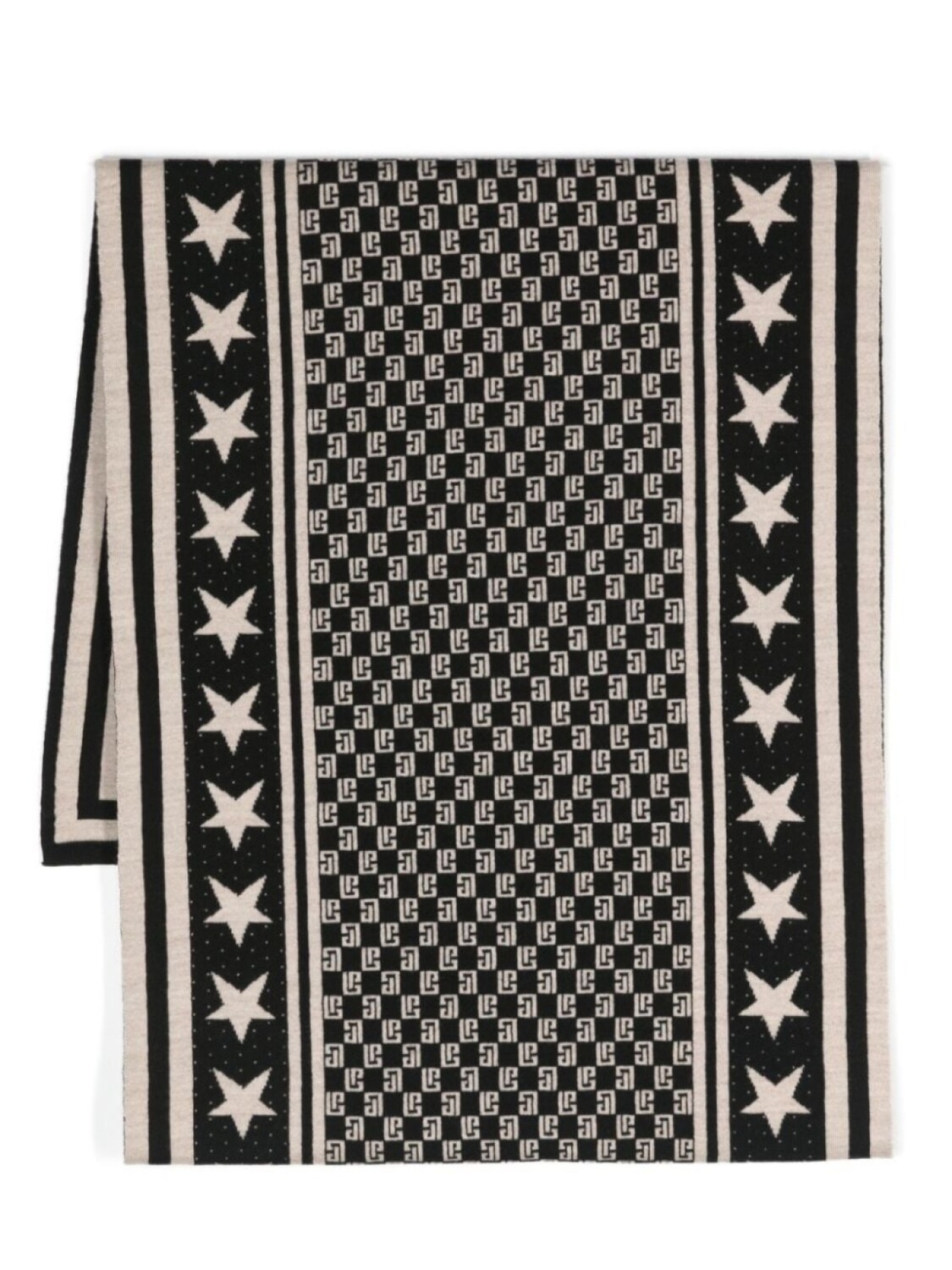 

Balmain шарф из шерсти мериноса с монограммой, черный