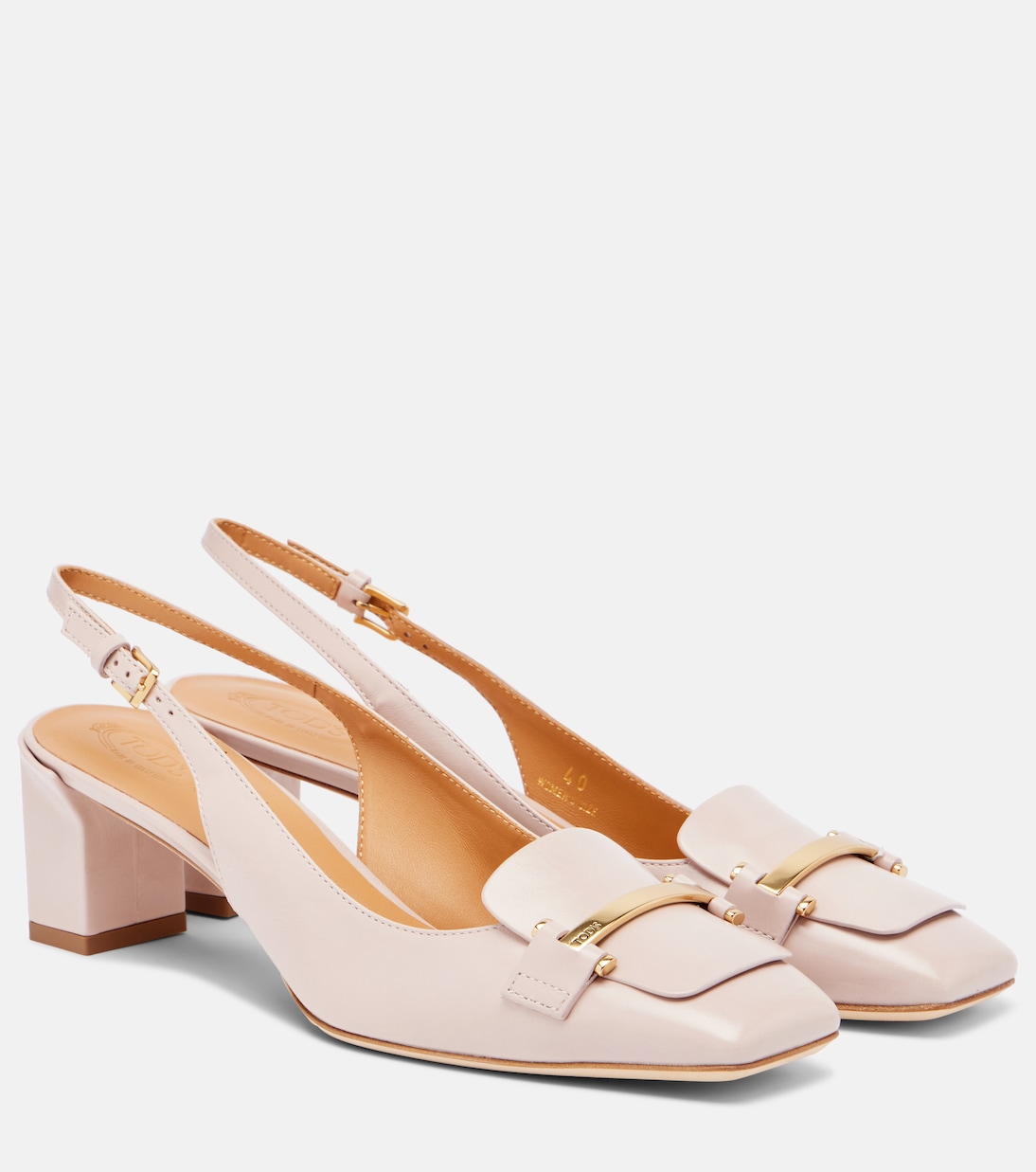Барретта 50 кожаные туфли-лодочки на ремешке Tod's, Shadow Gray