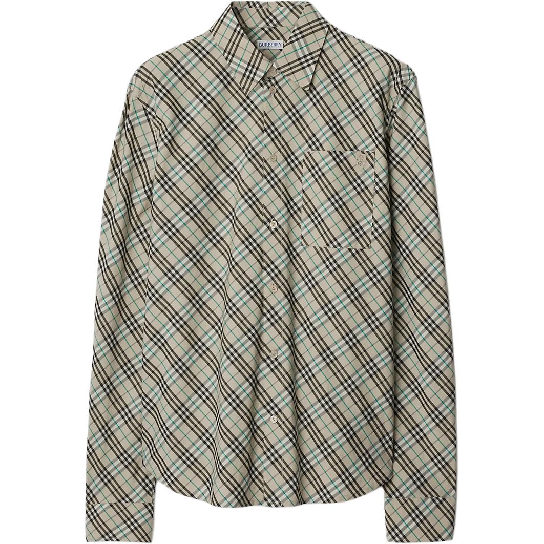 

Клетчатая рубашка Burberry, бежевый