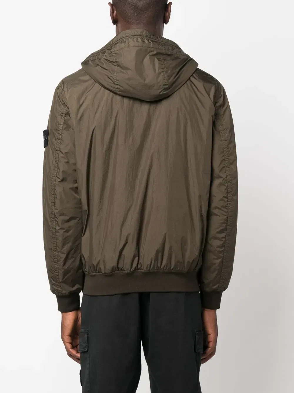 Куртка на молнии с нашивкой Compass Stone Island, зеленый — фото 4