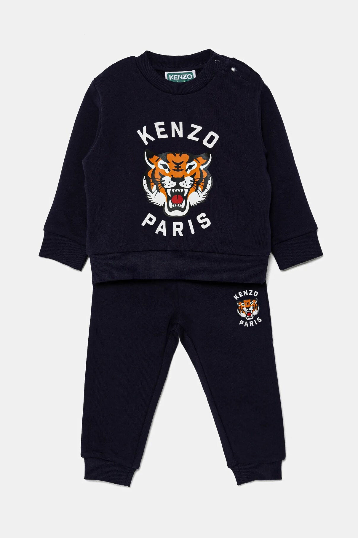 

Детский спортивный костюм из хлопка Kenzo Kids, темно-синий