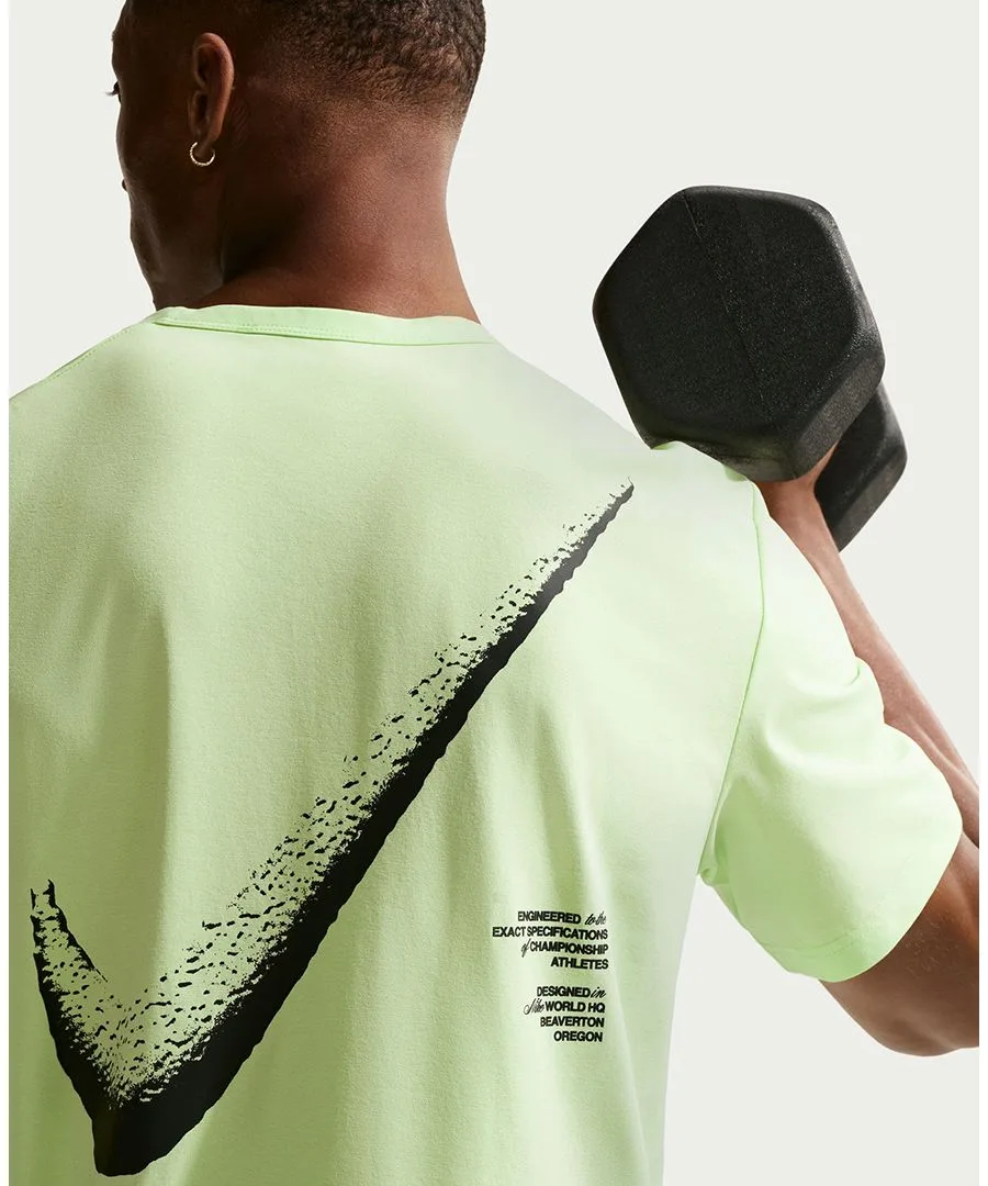 Мужская тренировочная футболка Hyverse Dri-FIT UV с круглым вырезом Nike, Liquid Lime — фото 2