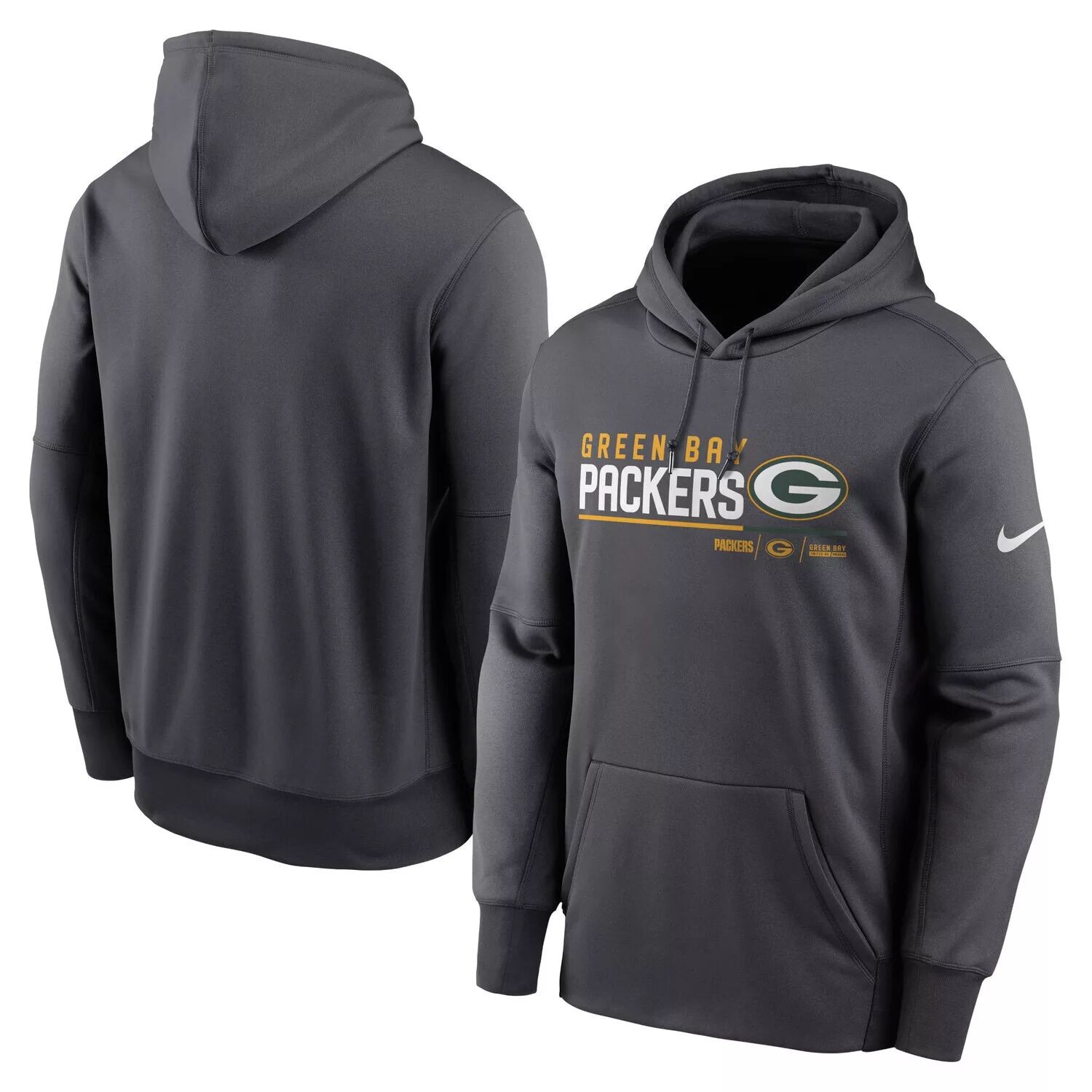 

Мужской пуловер с капюшоном и логотипом Green Bay Packers Prime антрацитового цвета Nike, Черный, Мужской пуловер с капюшоном и логотипом Green Bay Packers Prime антрацитового цвета Nike