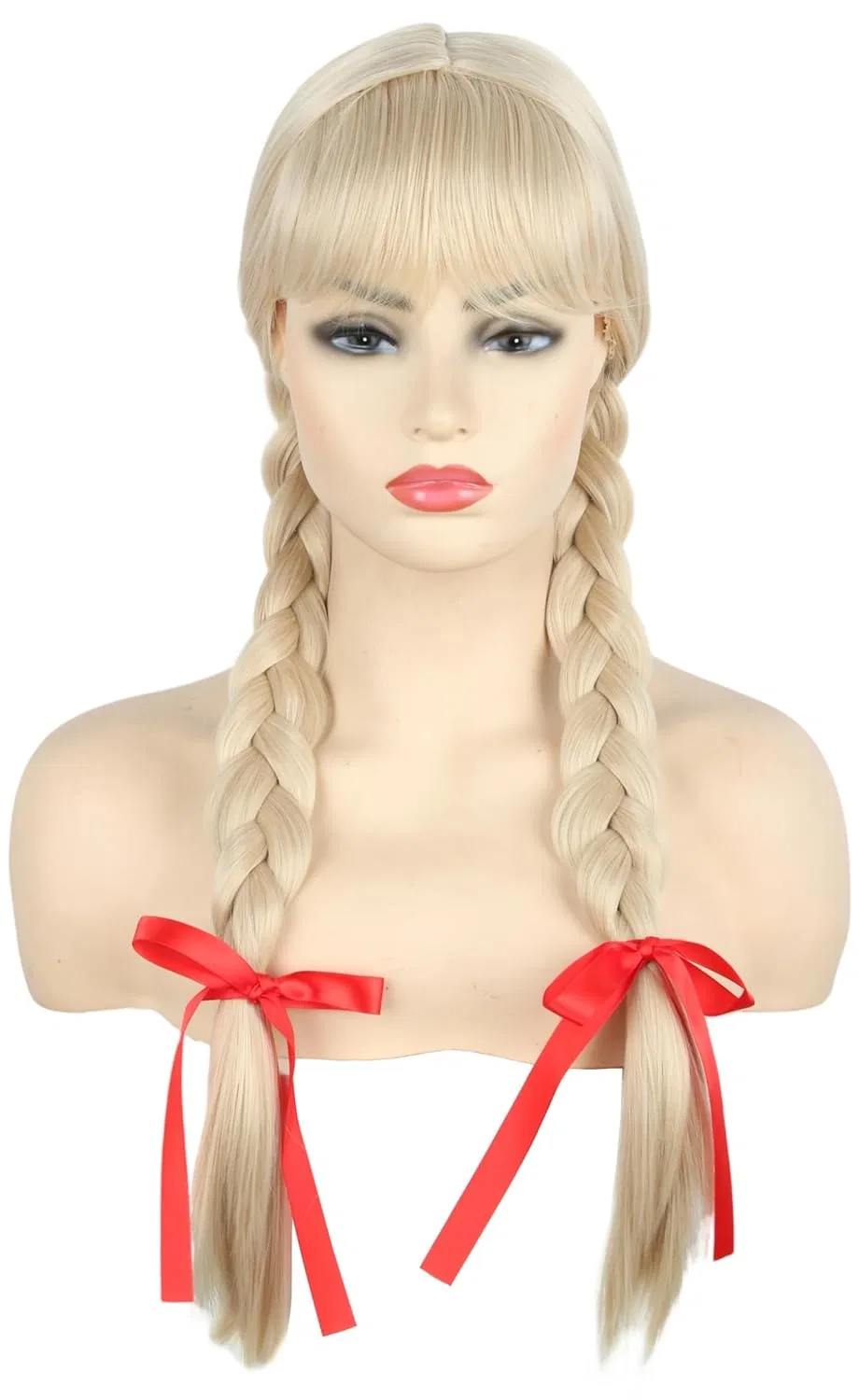 Блонд парик с косами и челкой от CGVG Cgvg, Blond