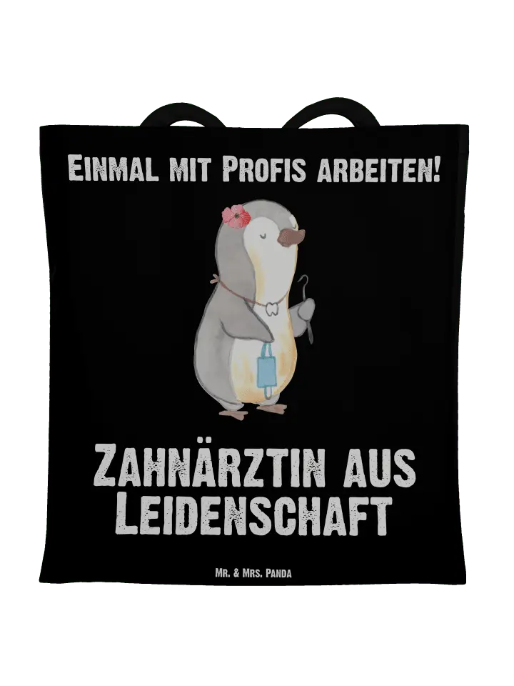

Сумка для переноски Mr & Mrs Panda Zahnärztin Leidenschaft, черный